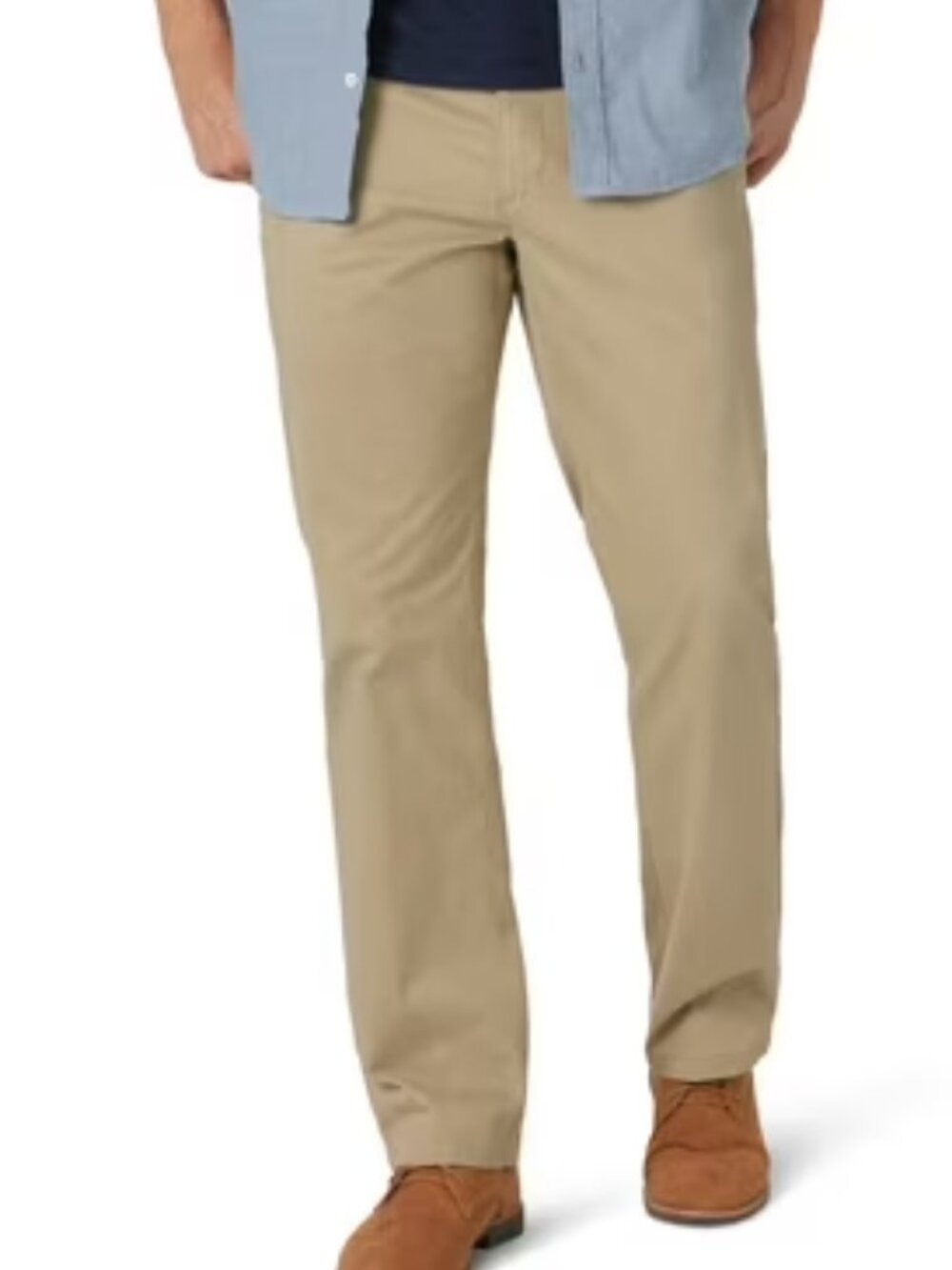 Men's Lee Regular Straight Fit Flat Front Chinos - Kansas City Khaki - 42x30